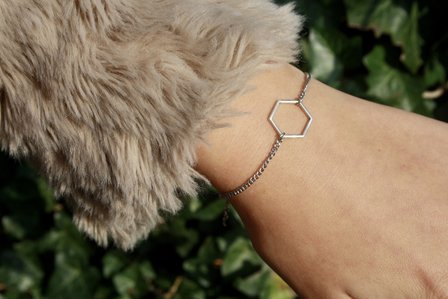 Armband Honeycomb zilver
