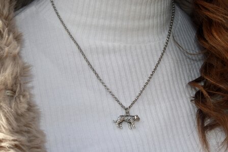 Ketting panter zilver