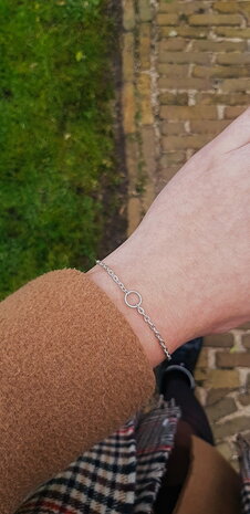 Armband zilver circle