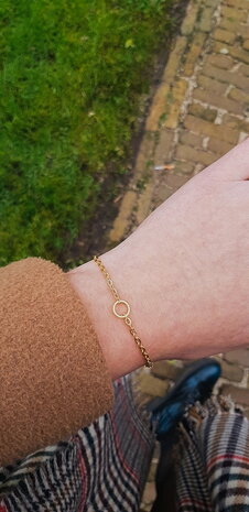 Armband goud cirkel